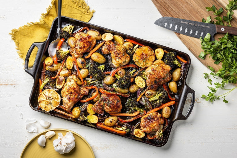 One-Pan Honey Garlic Chicken & Roasted Veggies