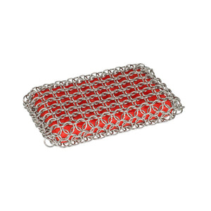 Chain Mail Scrubbing Pad Red