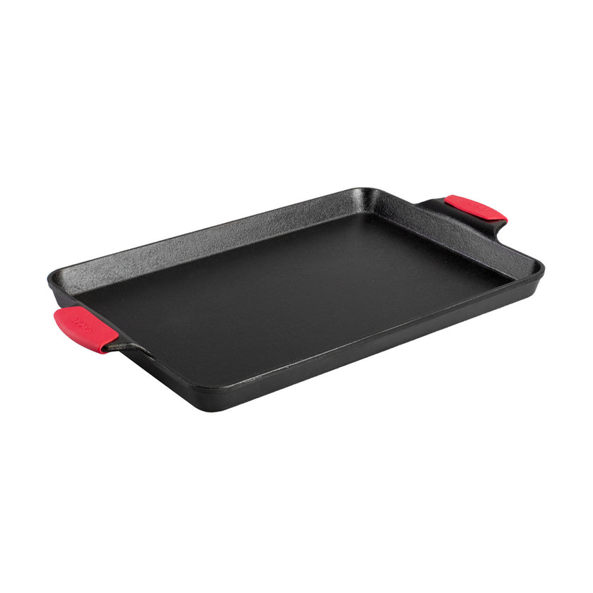 Cast Iron Baking Pan 39 x 26.5cm, with Silicone Grips