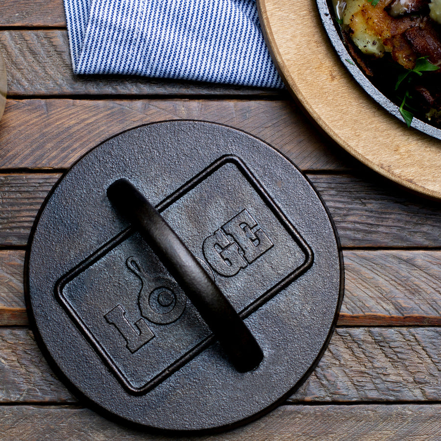 Cast Iron Burger Press 16cm Lodge Cast Iron