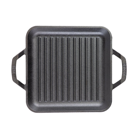 Cast Iron CHEF COLLECTION Square Grill Pan 28cm Lodge Cast Iron